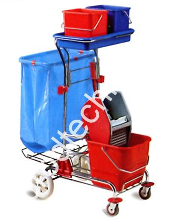 Тележка хромированная Carrello Togo 15л с держателем мешка